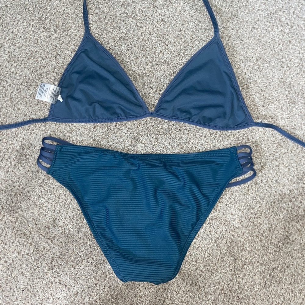 Target Blue Strappy String Bikini Set - Picture 2 of 3